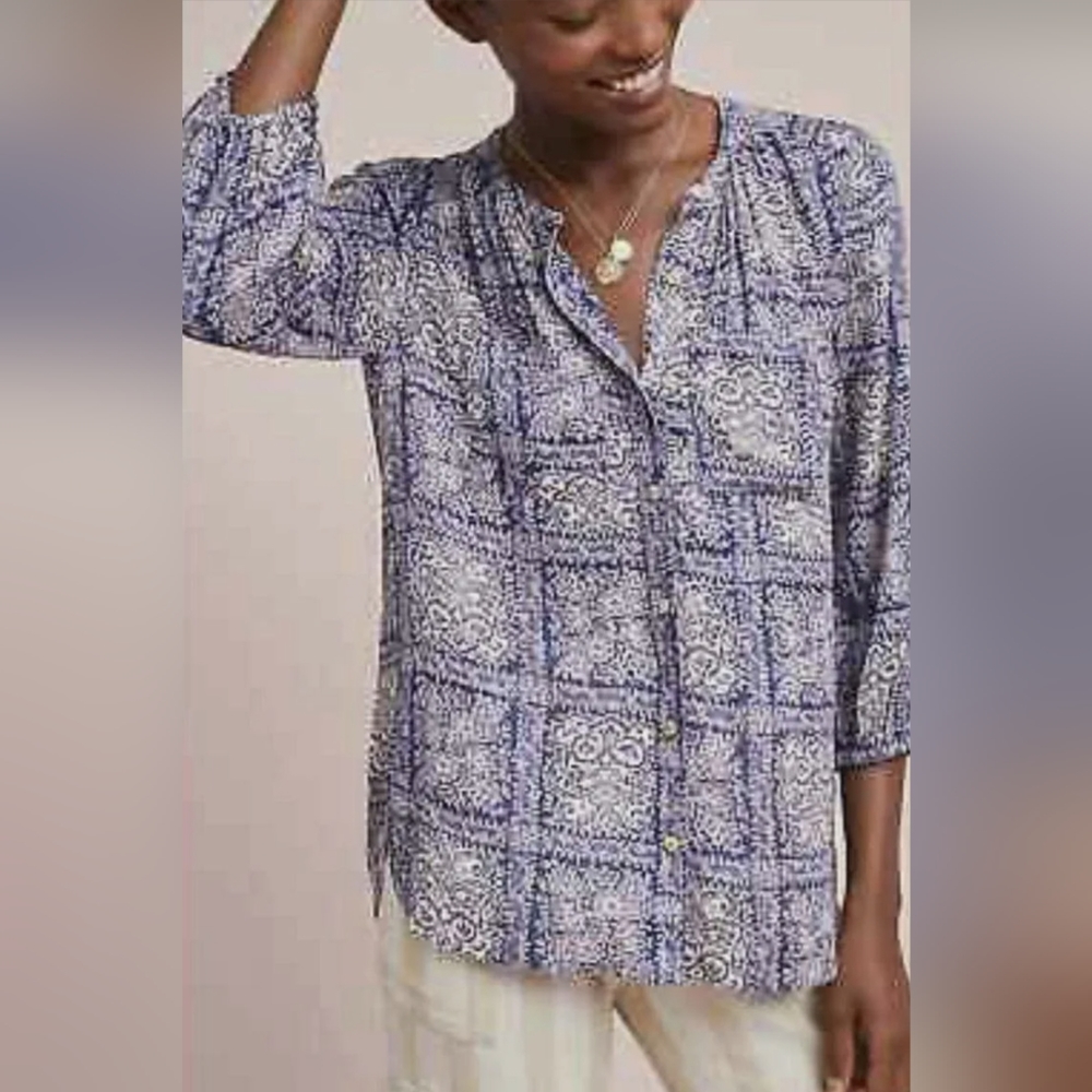 Anthropologie Akemi + Kin Coconino Blouse, Sz L